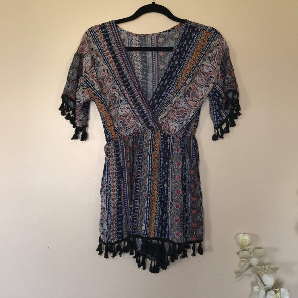Romper with tassels